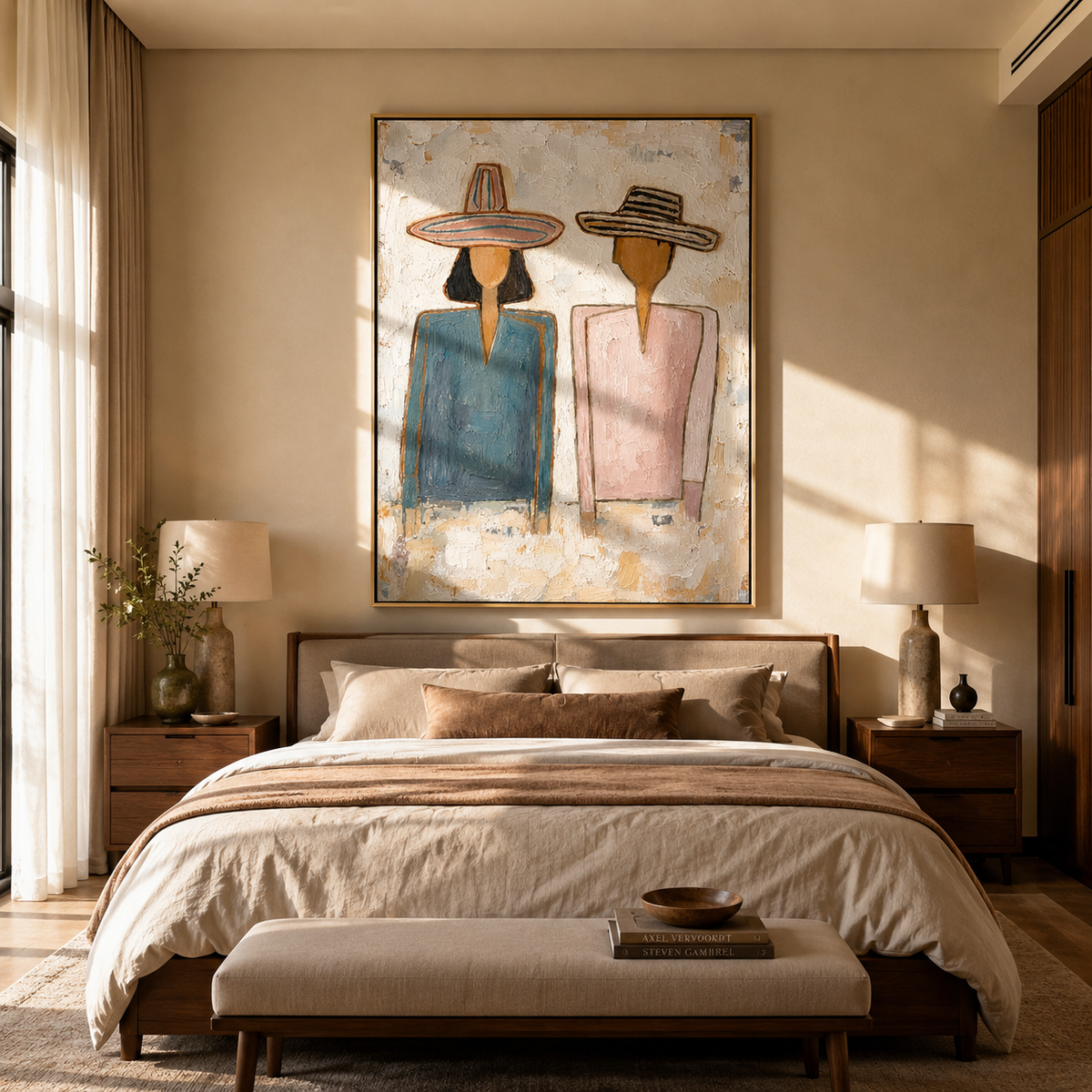Blue and Blush Stand - Vintage Americana wall art image 4