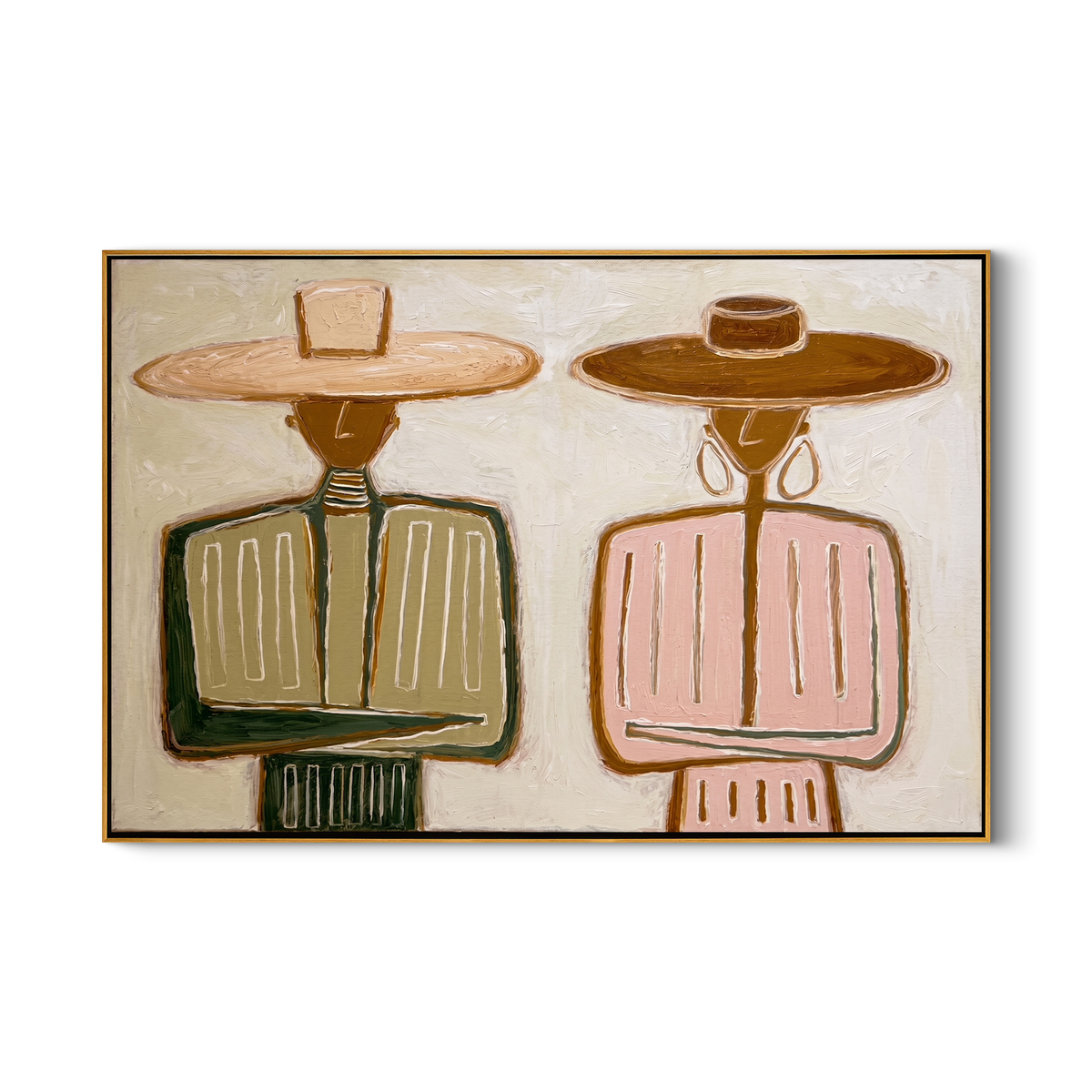 Pink Stands Beside Olive - Vintage Americana wall art image 2