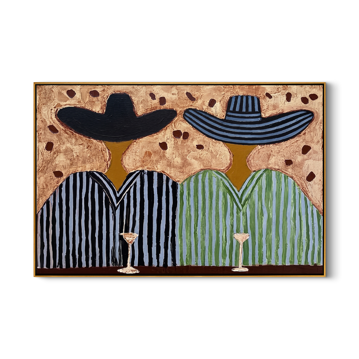 Stripes Toast Under Brims - Vintage Americana wall art image 2