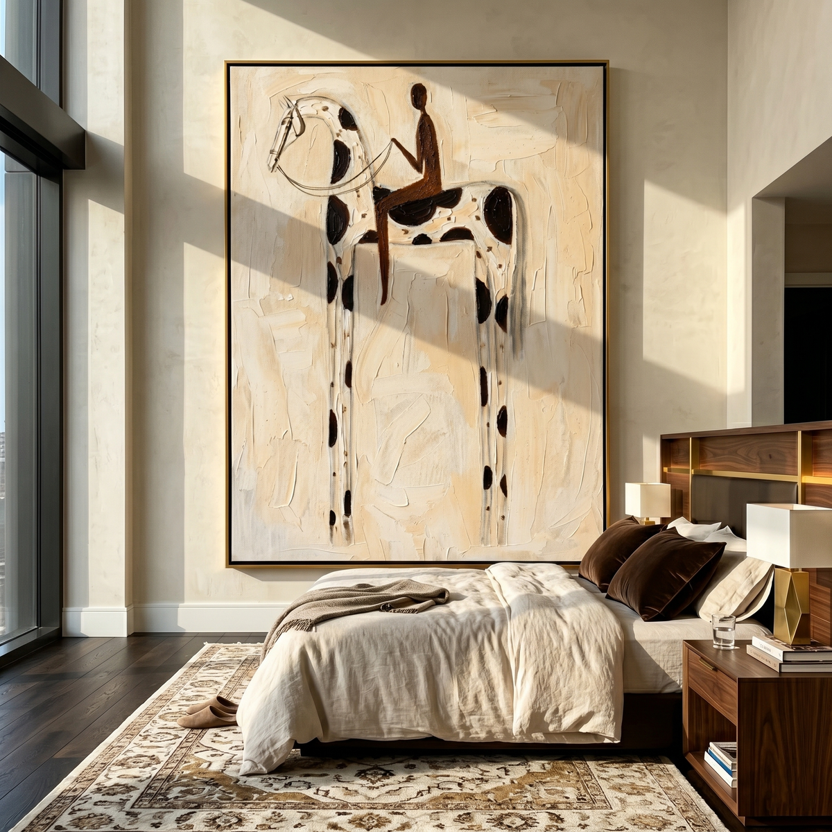 White Horse Carries Shadow - Vintage Americana wall art image 6