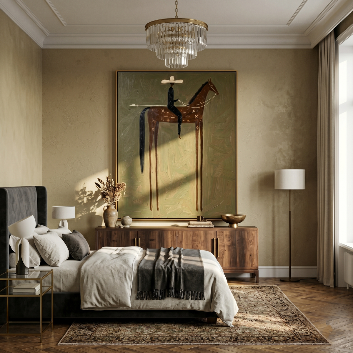 White Hat Above Olive - Vintage Americana wall art image 5