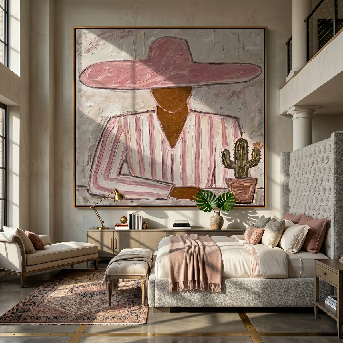 Pink Brim Guards Cactus - Vintage Americana wall art image 3