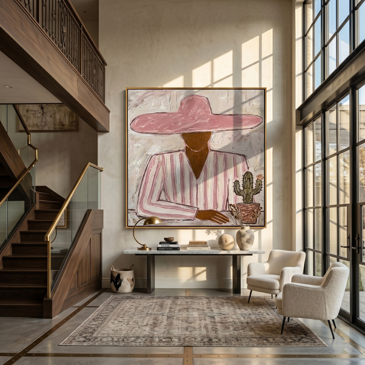 Pink Brim Guards Cactus - Vintage Americana wall art image 5