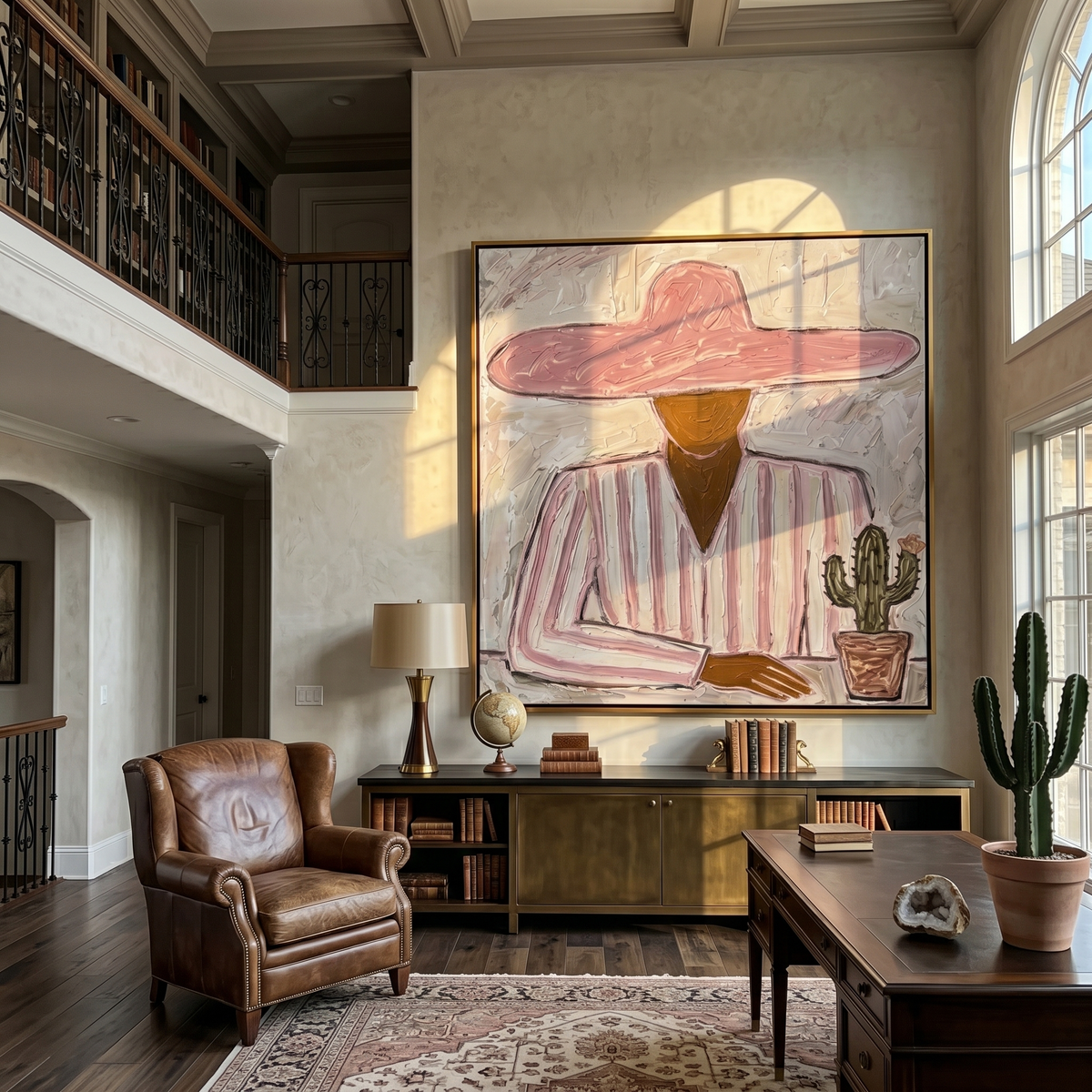 Pink Brim Guards Cactus - Vintage Americana wall art image 6