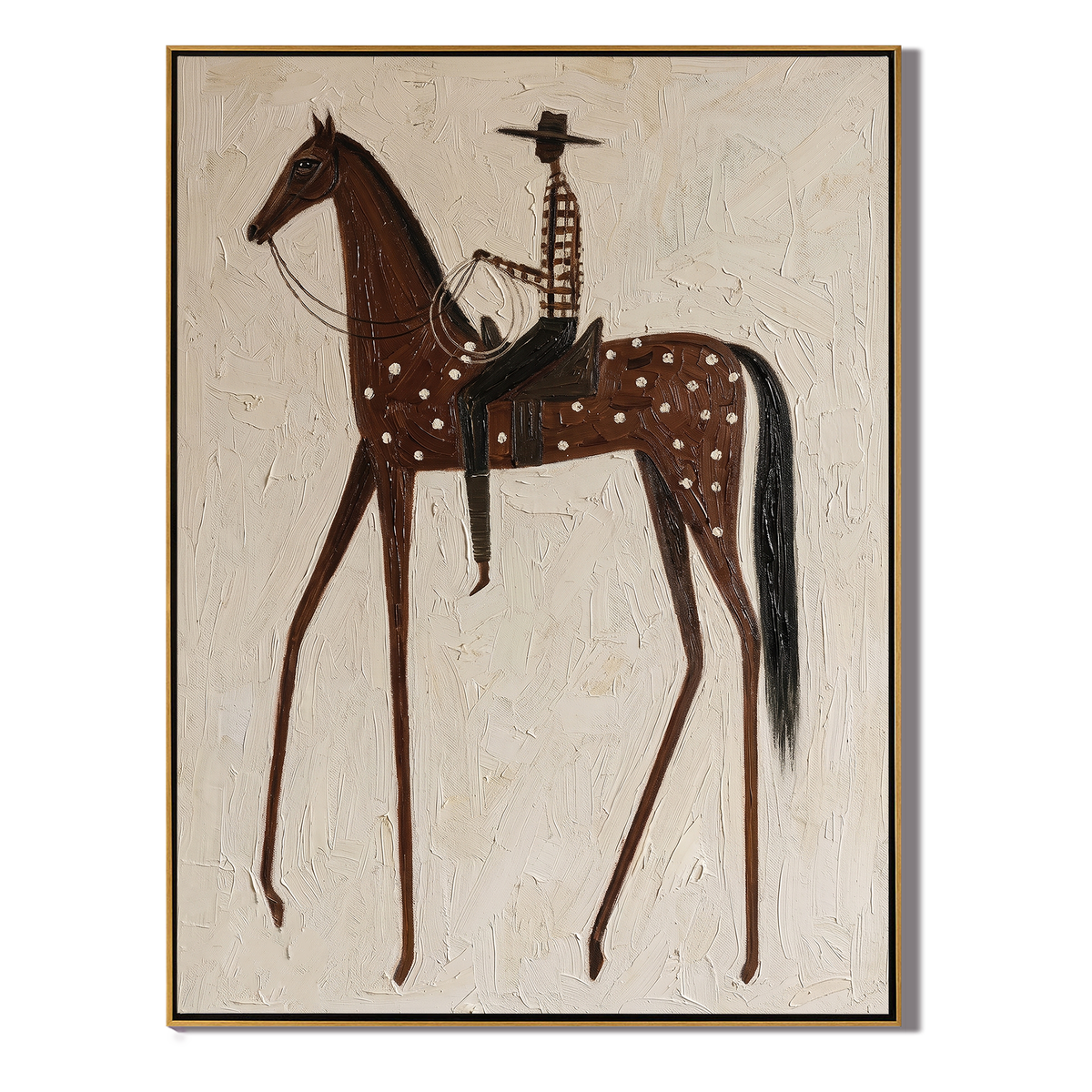 Spotted Horse Carries Silence - Vintage Americana wall art image 2