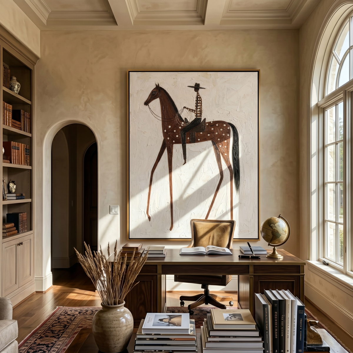 Spotted Horse Carries Silence - Vintage Americana wall art image 4