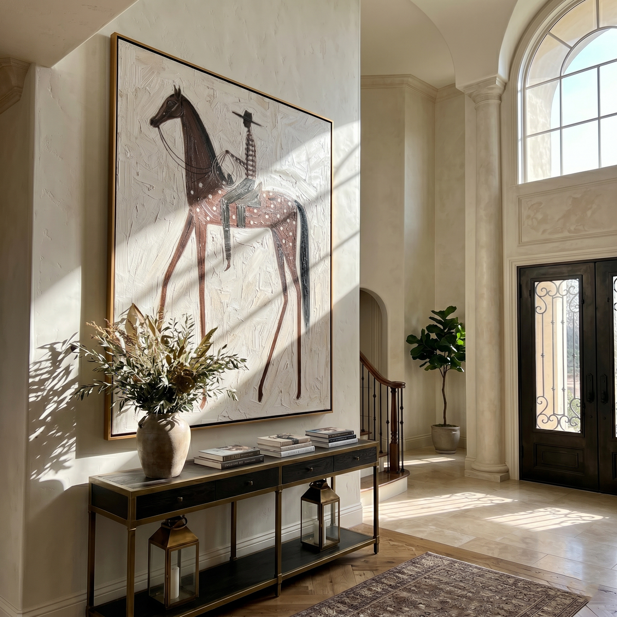 Spotted Horse Carries Silence - Vintage Americana wall art image 5