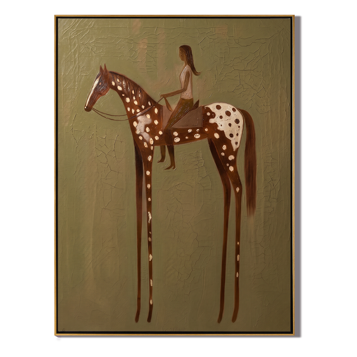 Woman Rides Through Spots - Vintage Americana wall art image 2