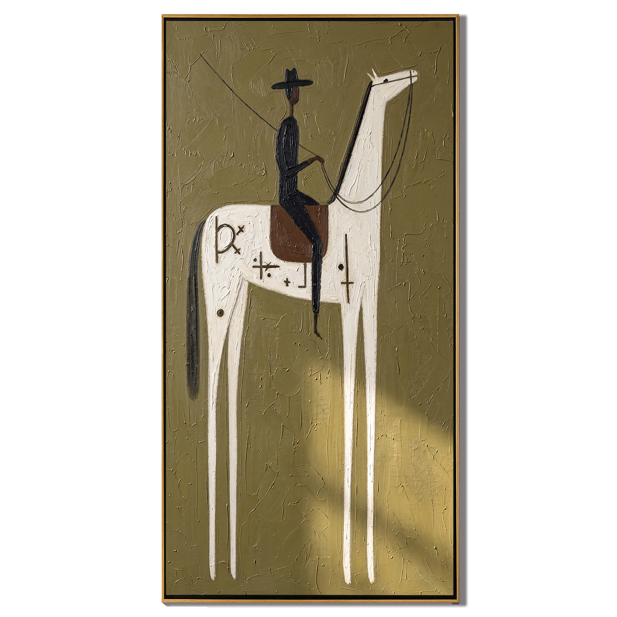 Symbols Climb White Horse - Vintage Americana wall art image 2