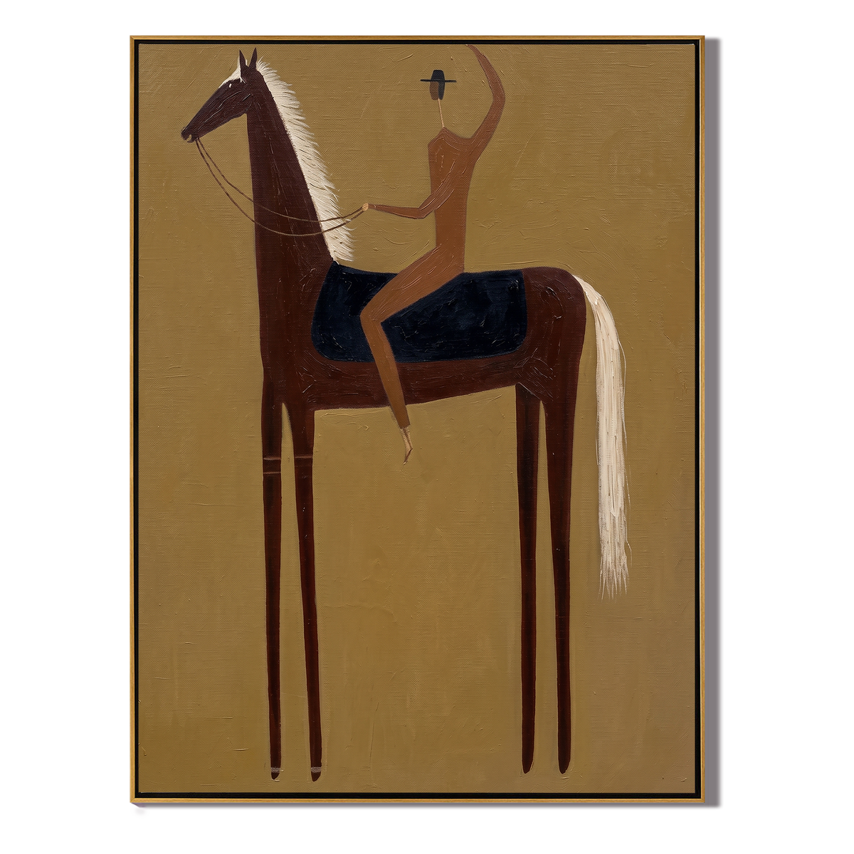 Raised Hand Meets Brown - Vintage Americana wall art image 2