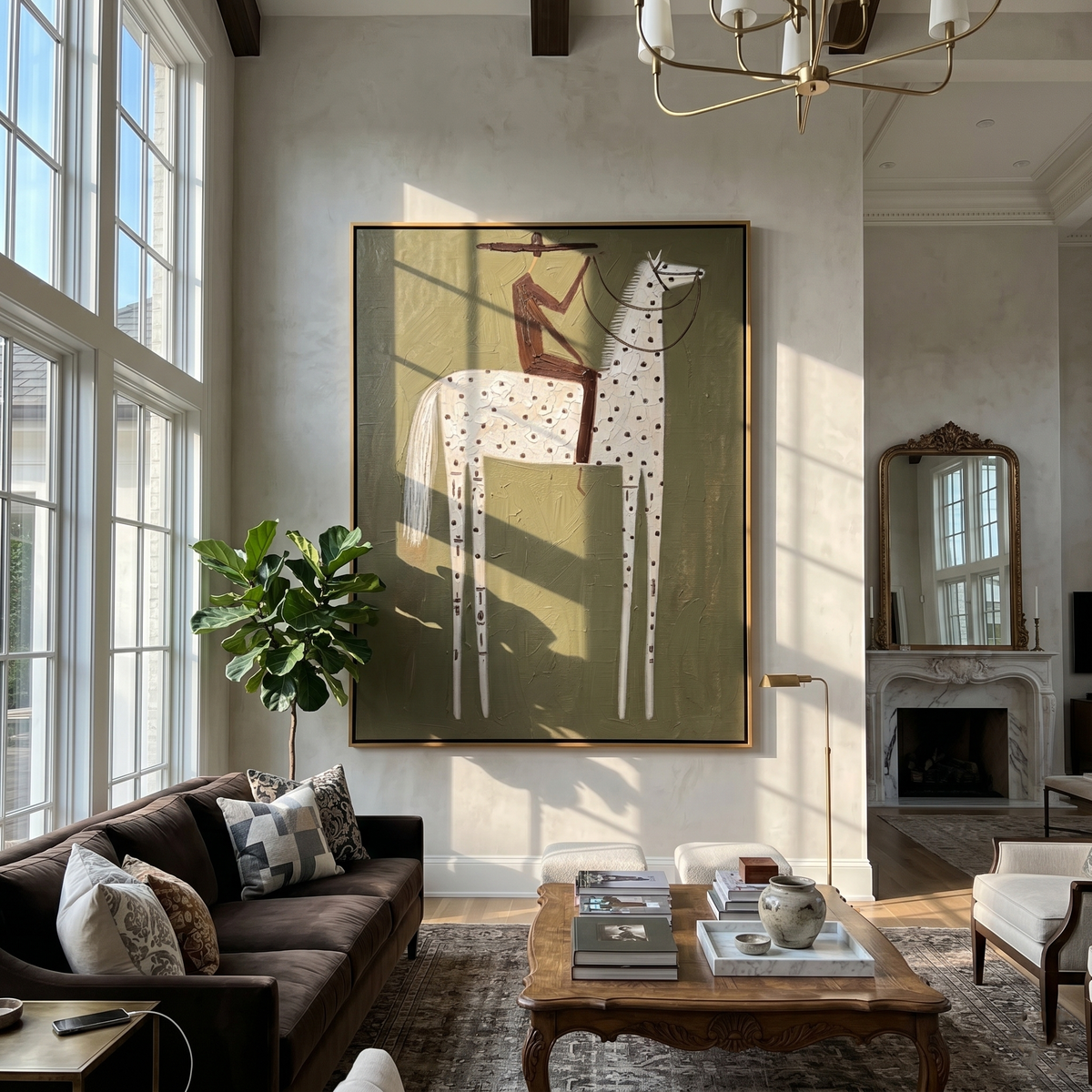 White Dots Stand Patiently - Vintage Americana wall art image 3