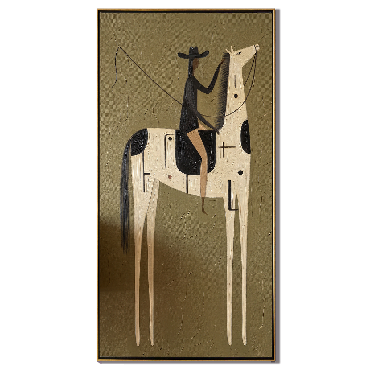 Black Hat Meets Ivory - Vintage Americana wall art image 2