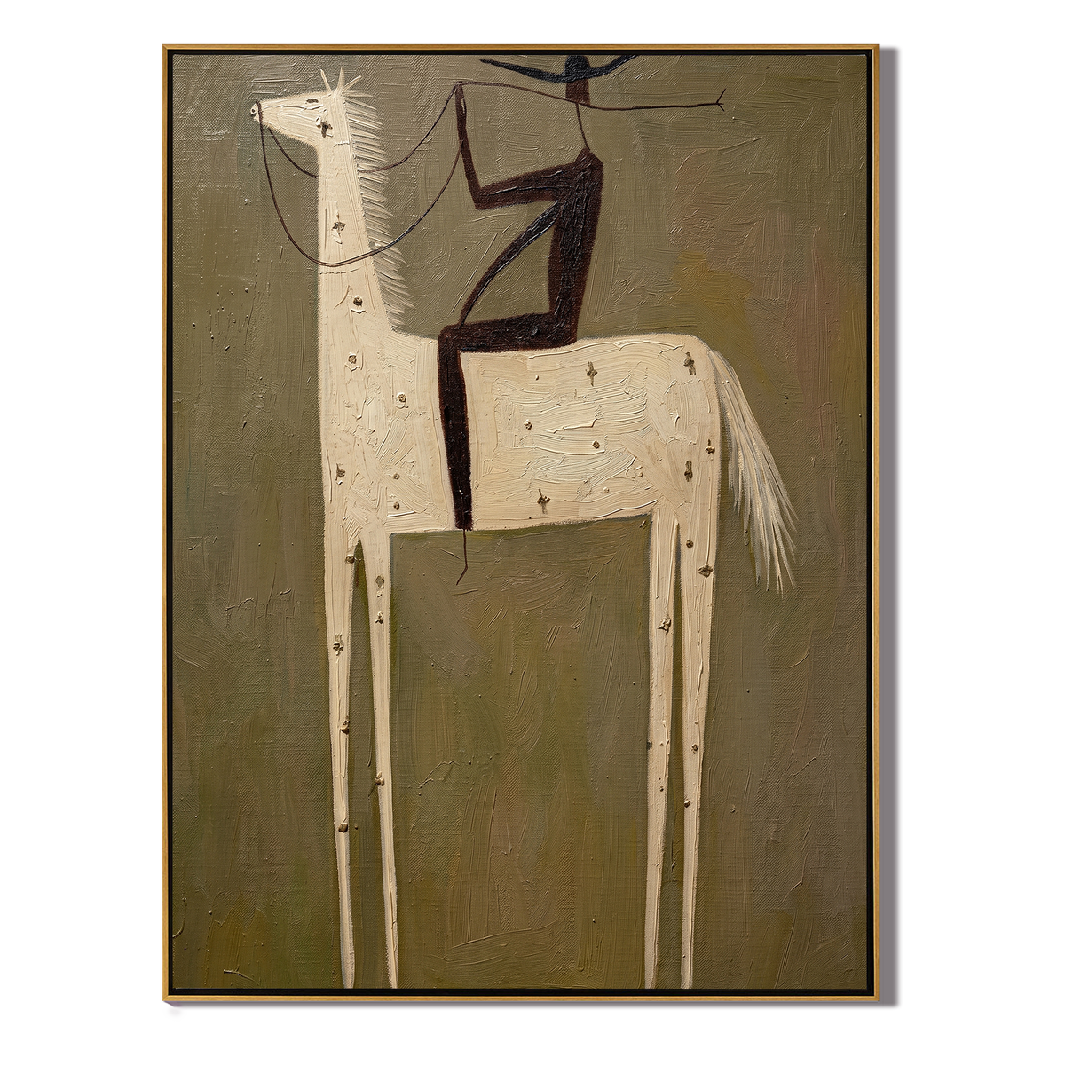 Black Rider Holds White - Vintage Americana wall art image 2