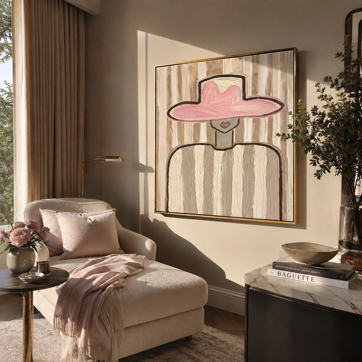 Pink Brim Holds Room - Vintage Americana wall art image 6
