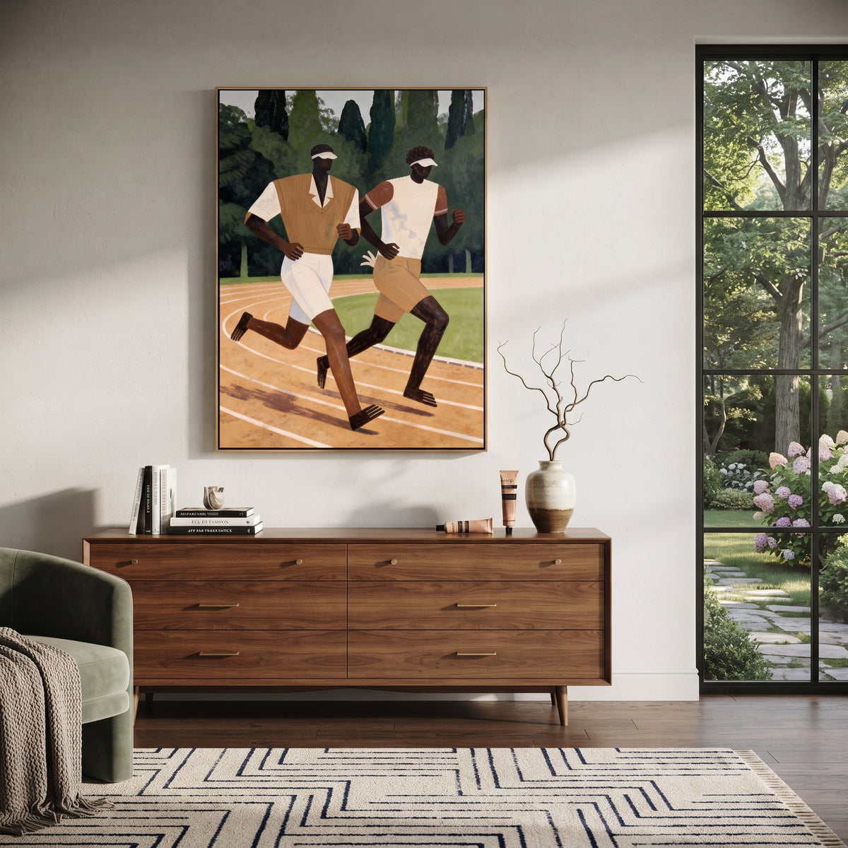 Two Runners Break Distance - Vintage Americana wall art image 4