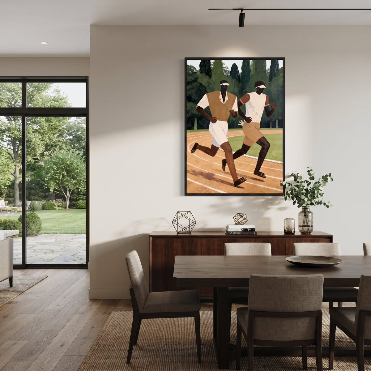 Two Runners Break Distance - Vintage Americana wall art image 5