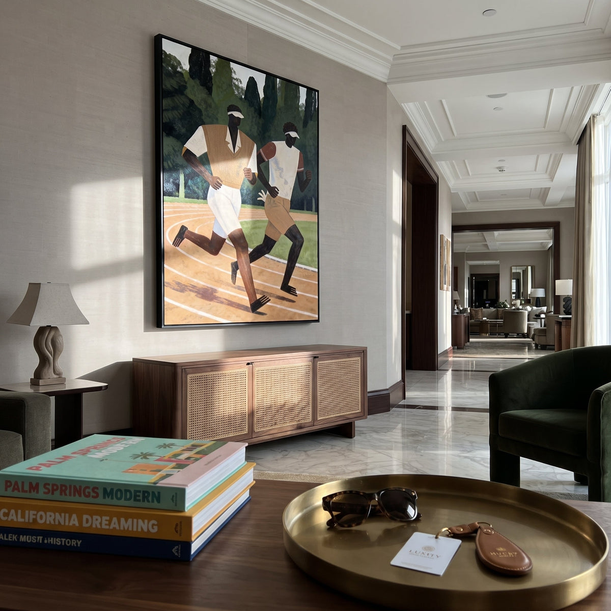 Two Runners Break Distance - Vintage Americana wall art image 6