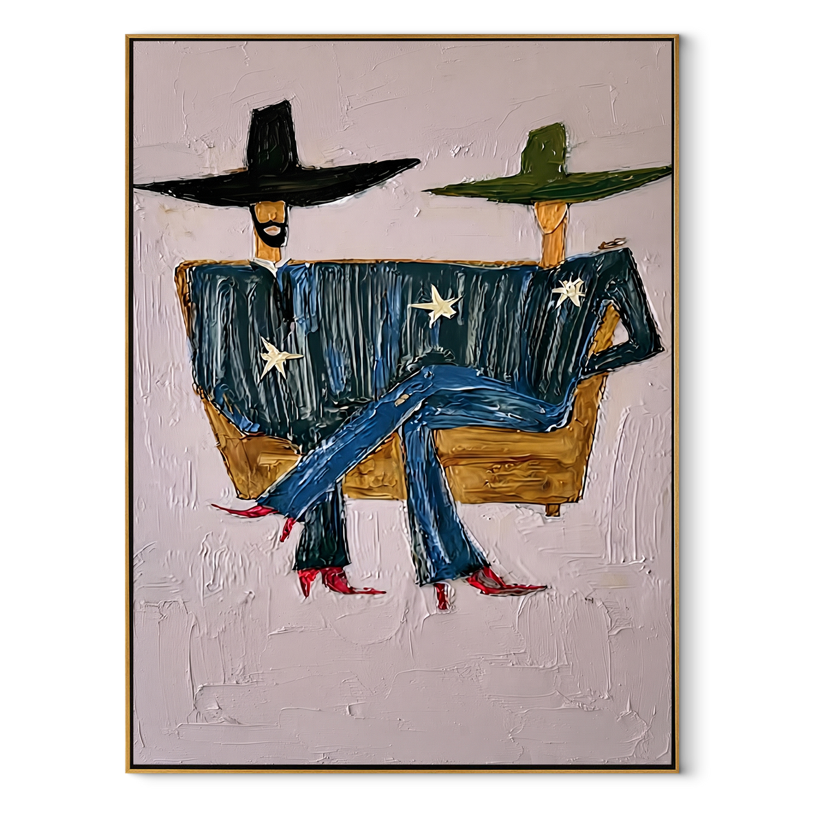 Star Coats Share Bench - Vintage Americana wall art image 2