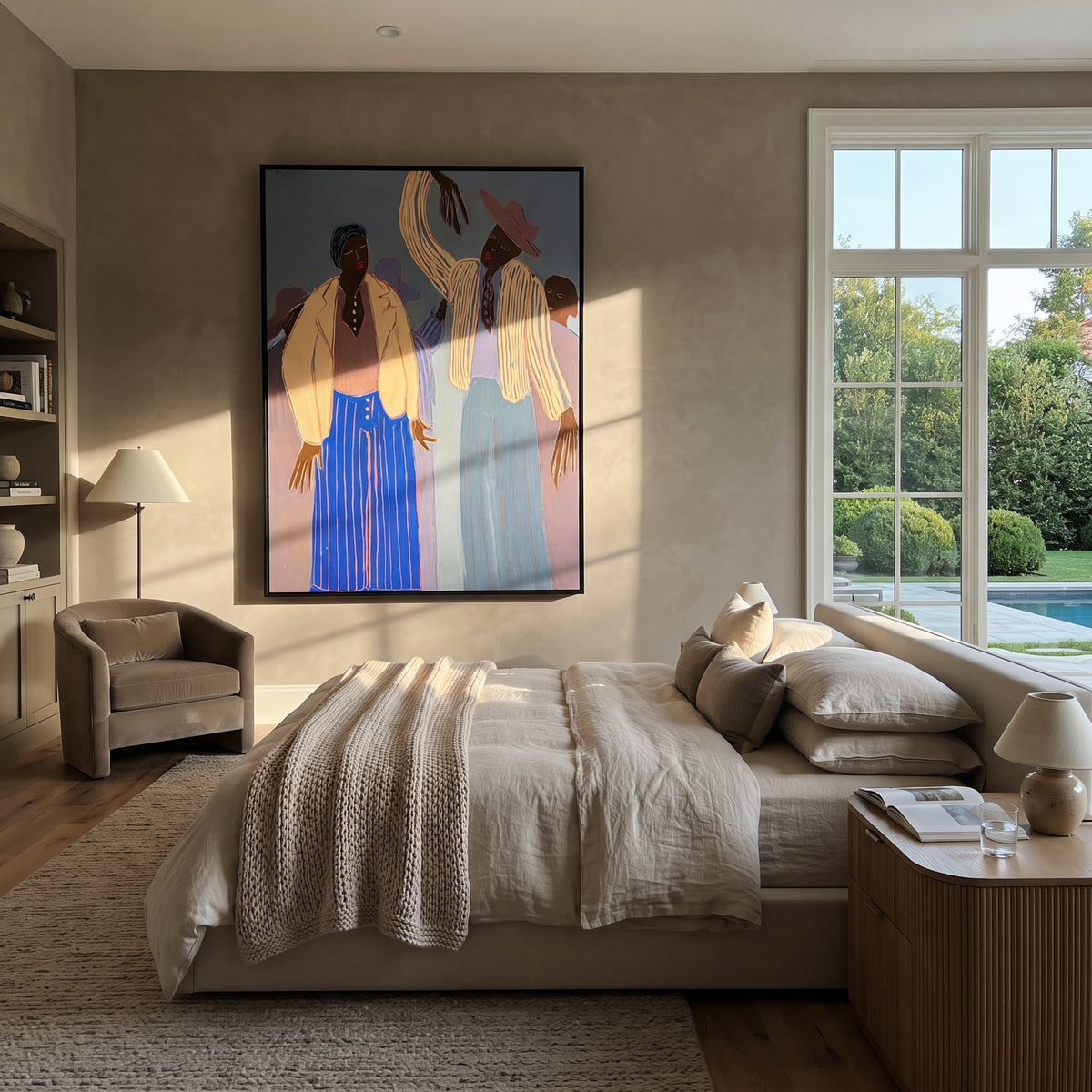Four Figures Raise Rhythm - Vintage Americana wall art image 1