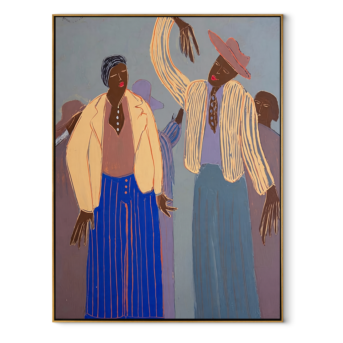 Four Figures Raise Rhythm - Vintage Americana wall art image 2