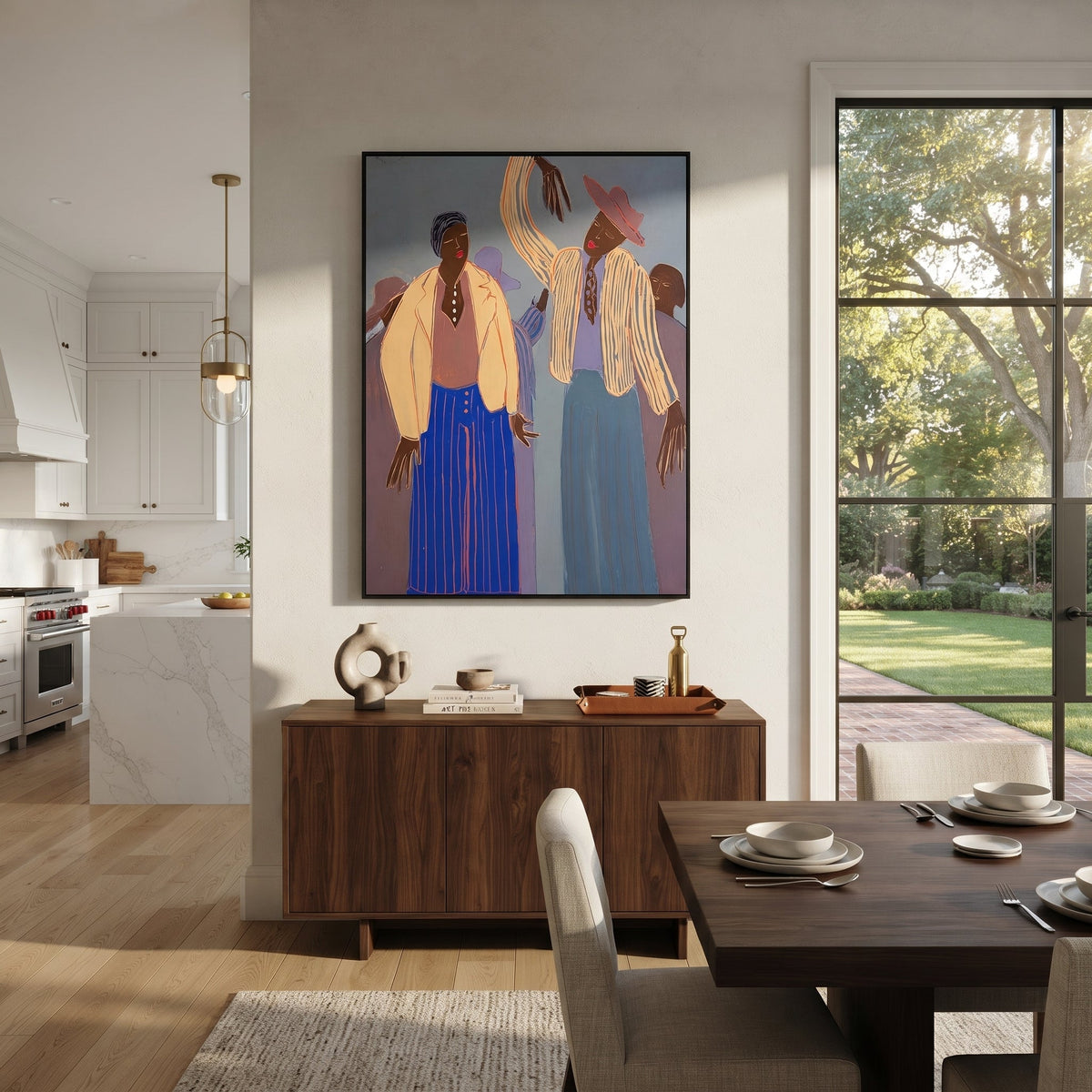 Four Figures Raise Rhythm - Vintage Americana wall art image 3