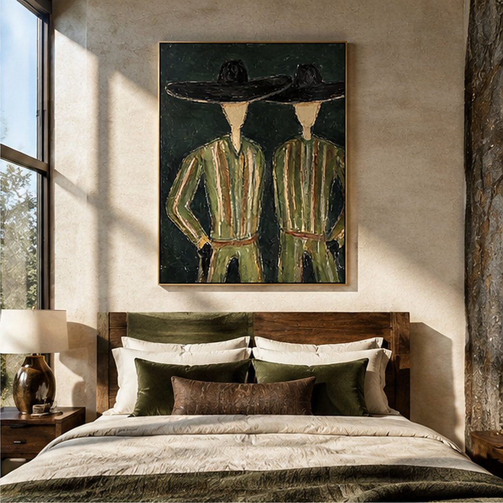 Black Hats Shelter Green - Vintage Americana wall art image 4