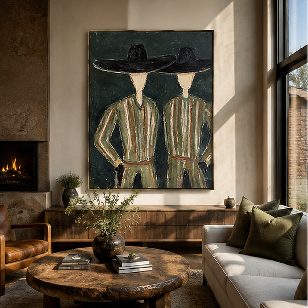 Black Hats Shelter Green - Vintage Americana wall art image 6