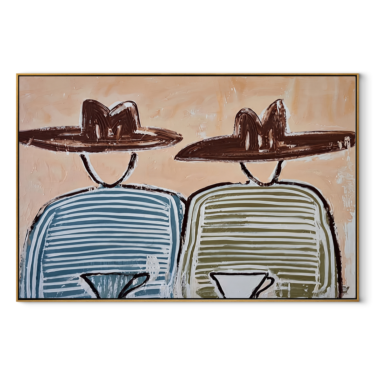 Blue Stripes Share Coffee - Vintage Americana wall art image 2