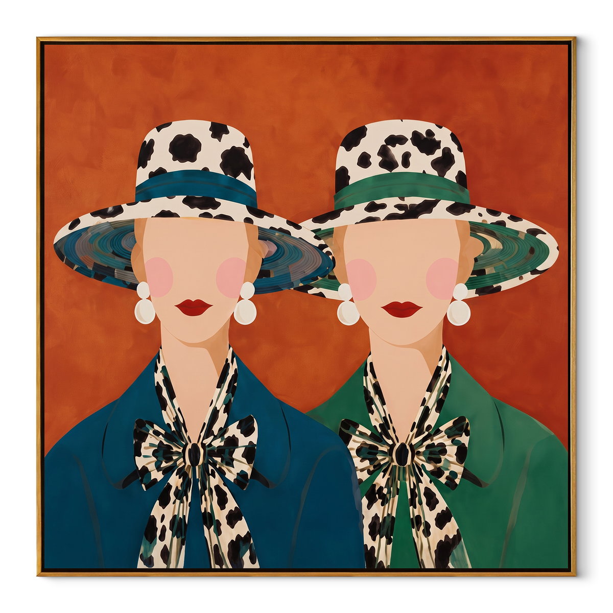 Spotted Brims Meet Terra - Vintage Americana wall art image 2