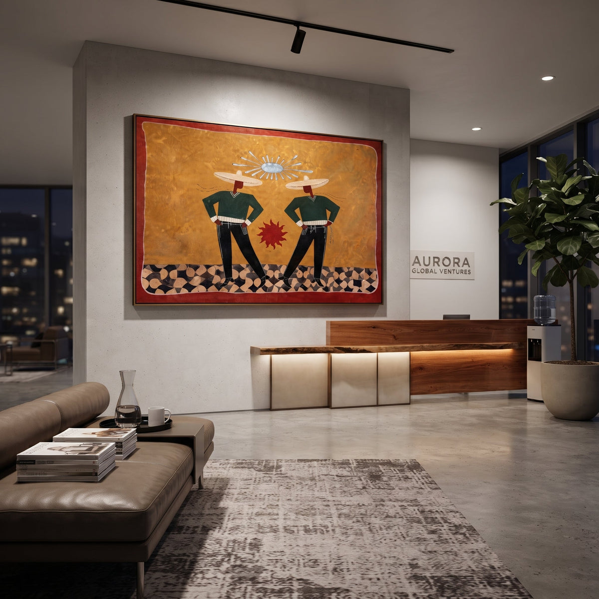 Twin Figures Frame Sun - Vintage Americana wall art image 6