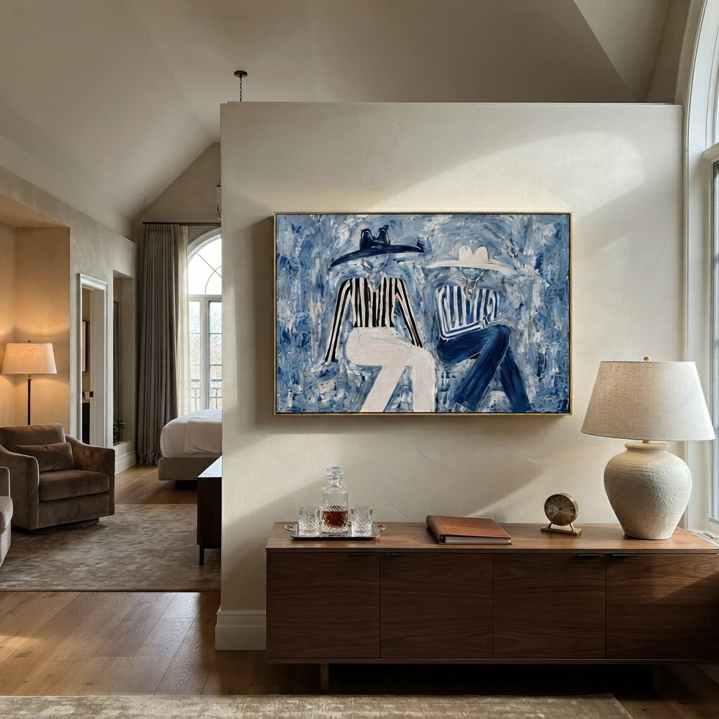 Blue Coats Cross Stillness - Vintage Americana wall art image 3