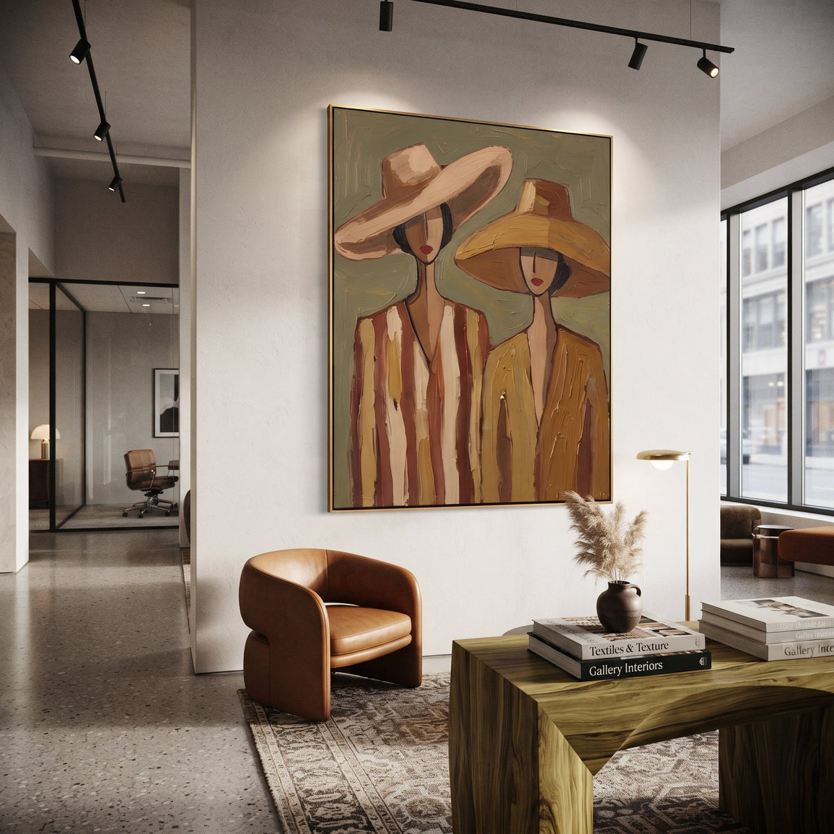 Wide Hats Share Olive - Vintage Americana wall art image 5