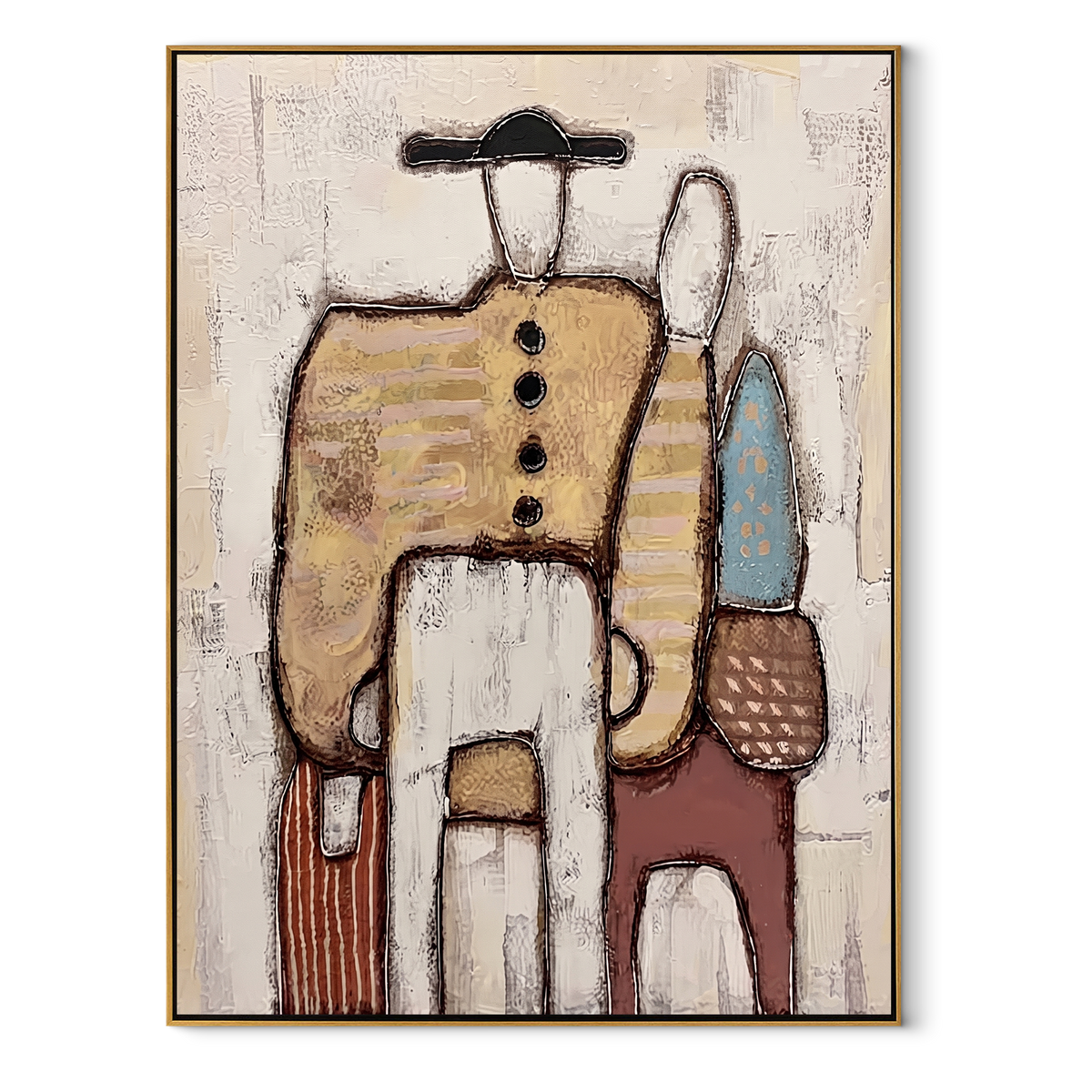 Bags Wait Beside Figures - Vintage Americana wall art image 2