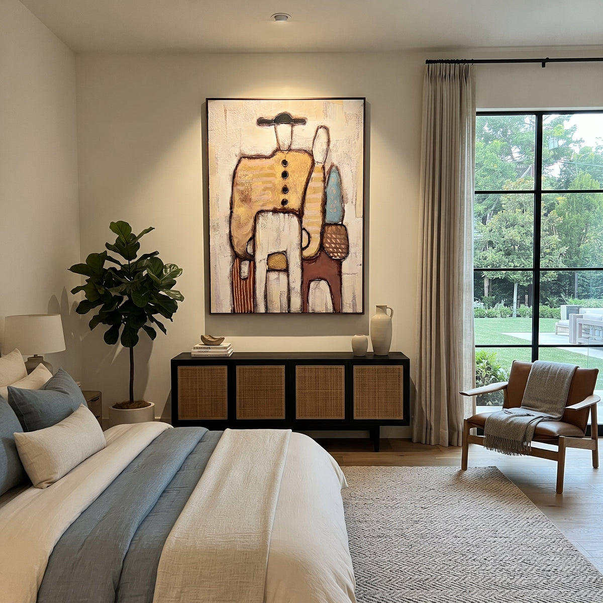 Bags Wait Beside Figures - Vintage Americana wall art image 3