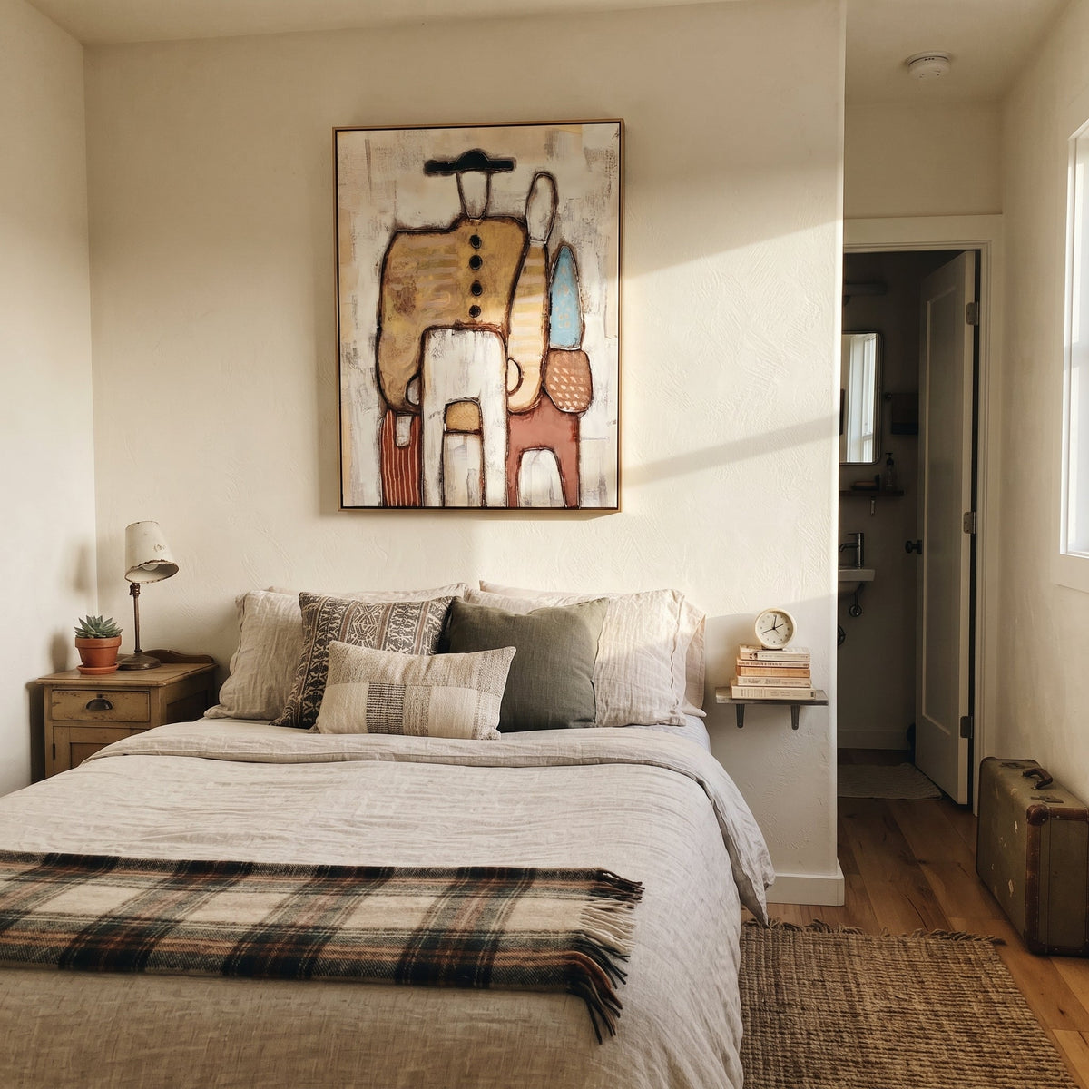 Bags Wait Beside Figures - Vintage Americana wall art image 5