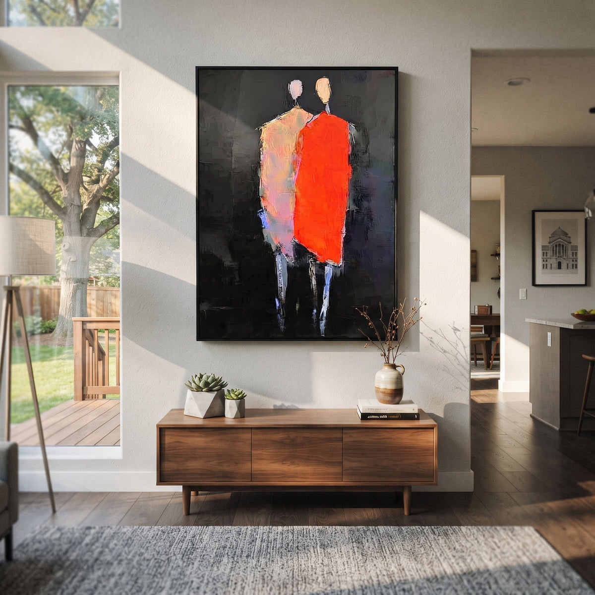 Red Figure Guards Shadow - Vintage Americana wall art image 1