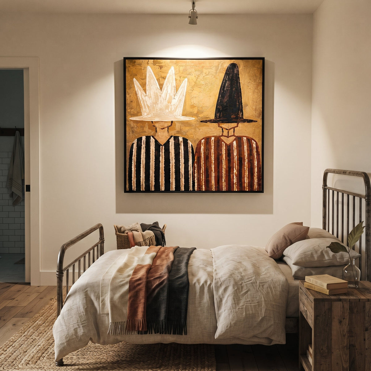 White Crown Meets Black - Vintage Americana wall art image 5