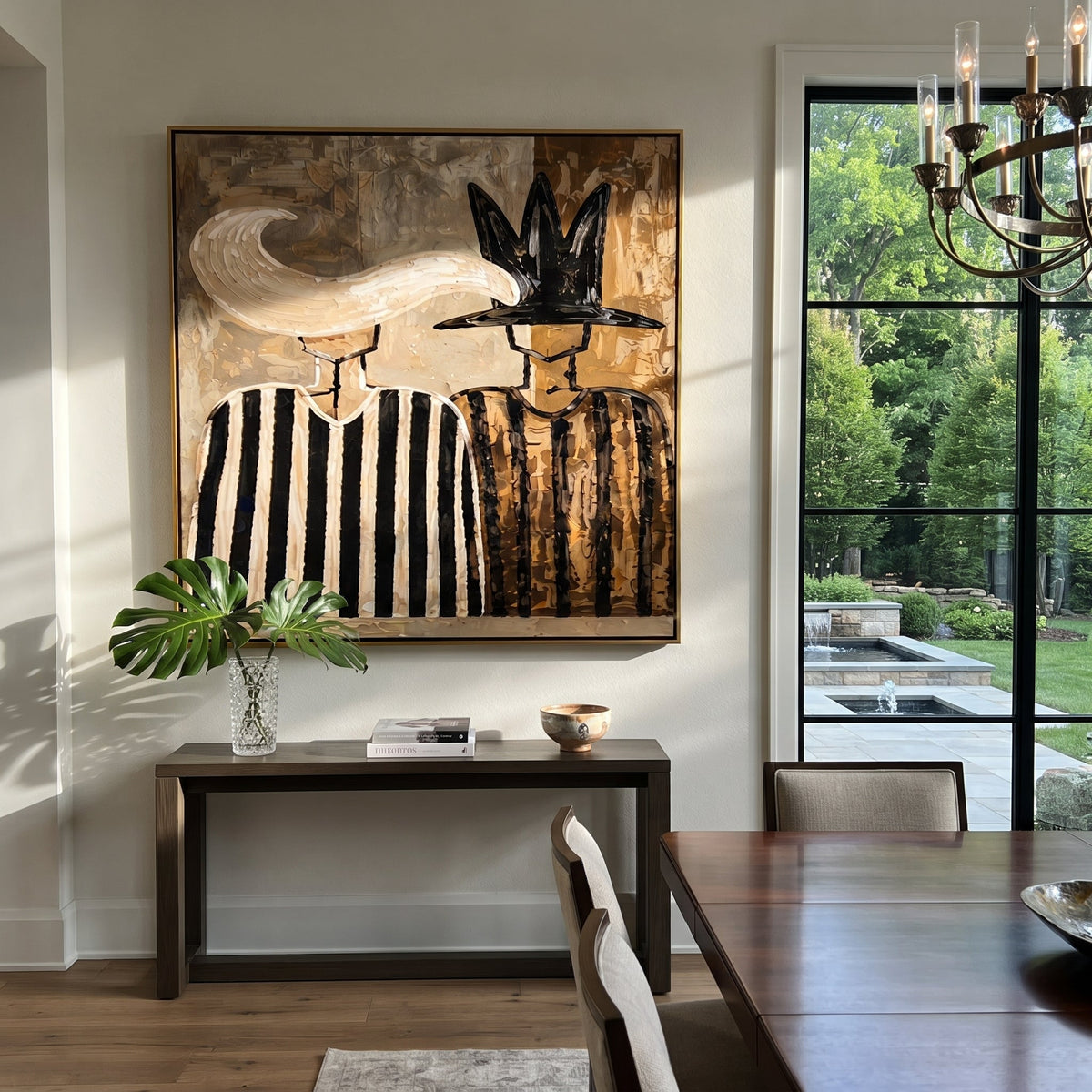 White Plume Meets Shadow - Vintage Americana wall art image 1