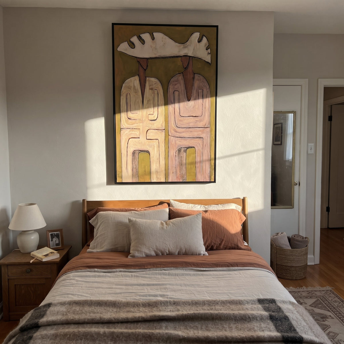 Pink Coats Share Antler - Vintage Americana wall art image 3