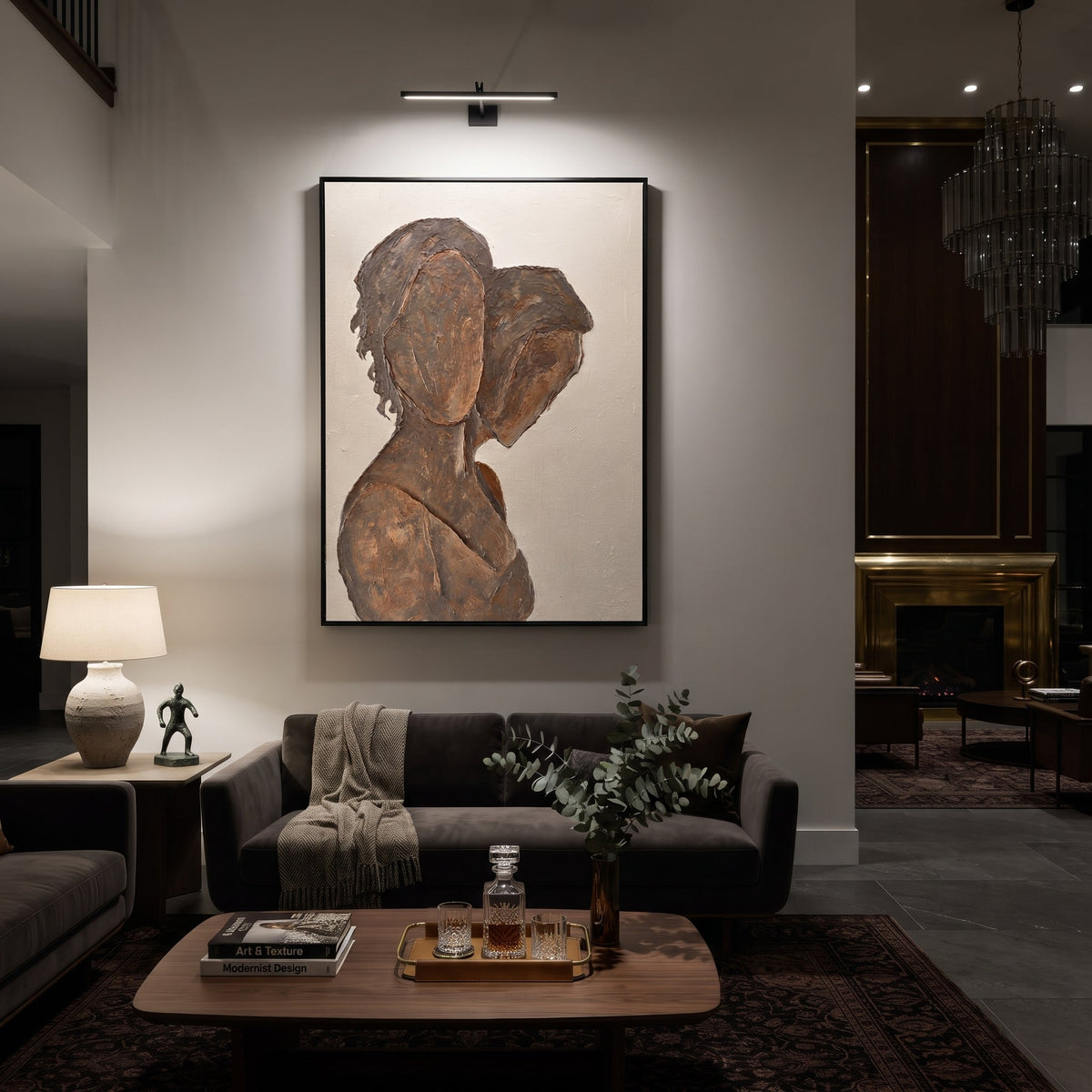 Two Profiles Share Bronze - Vintage Americana wall art image 4