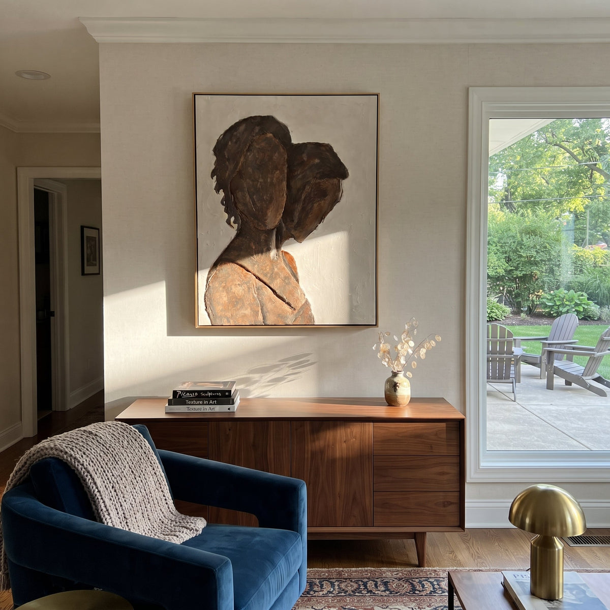 Two Profiles Share Bronze - Vintage Americana wall art image 5