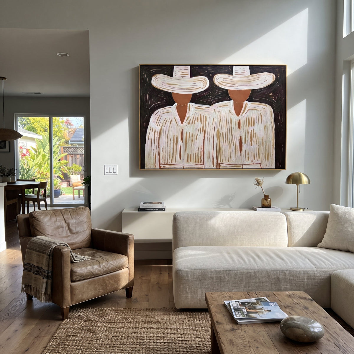 White Hats Guard Night - Vintage Americana wall art image 1