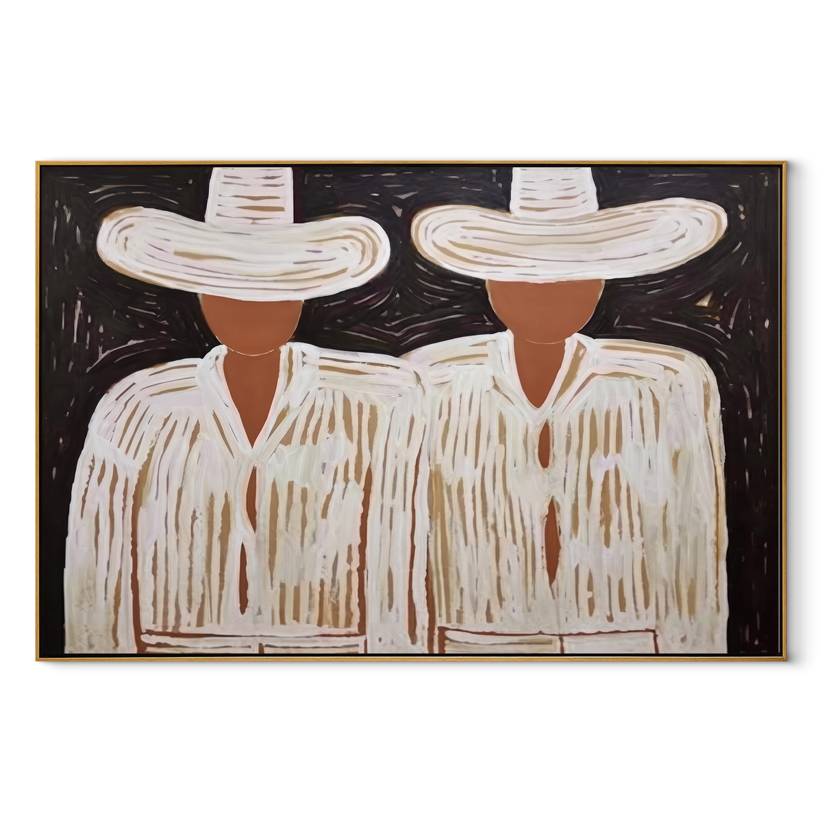 White Hats Guard Night - Vintage Americana wall art image 2