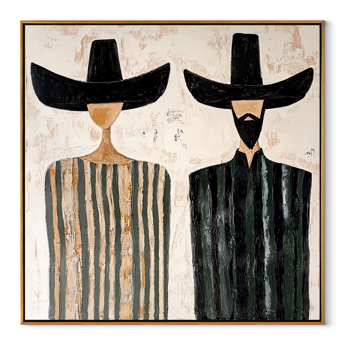 Black Brims Divide Stripes - Vintage Americana wall art image 2
