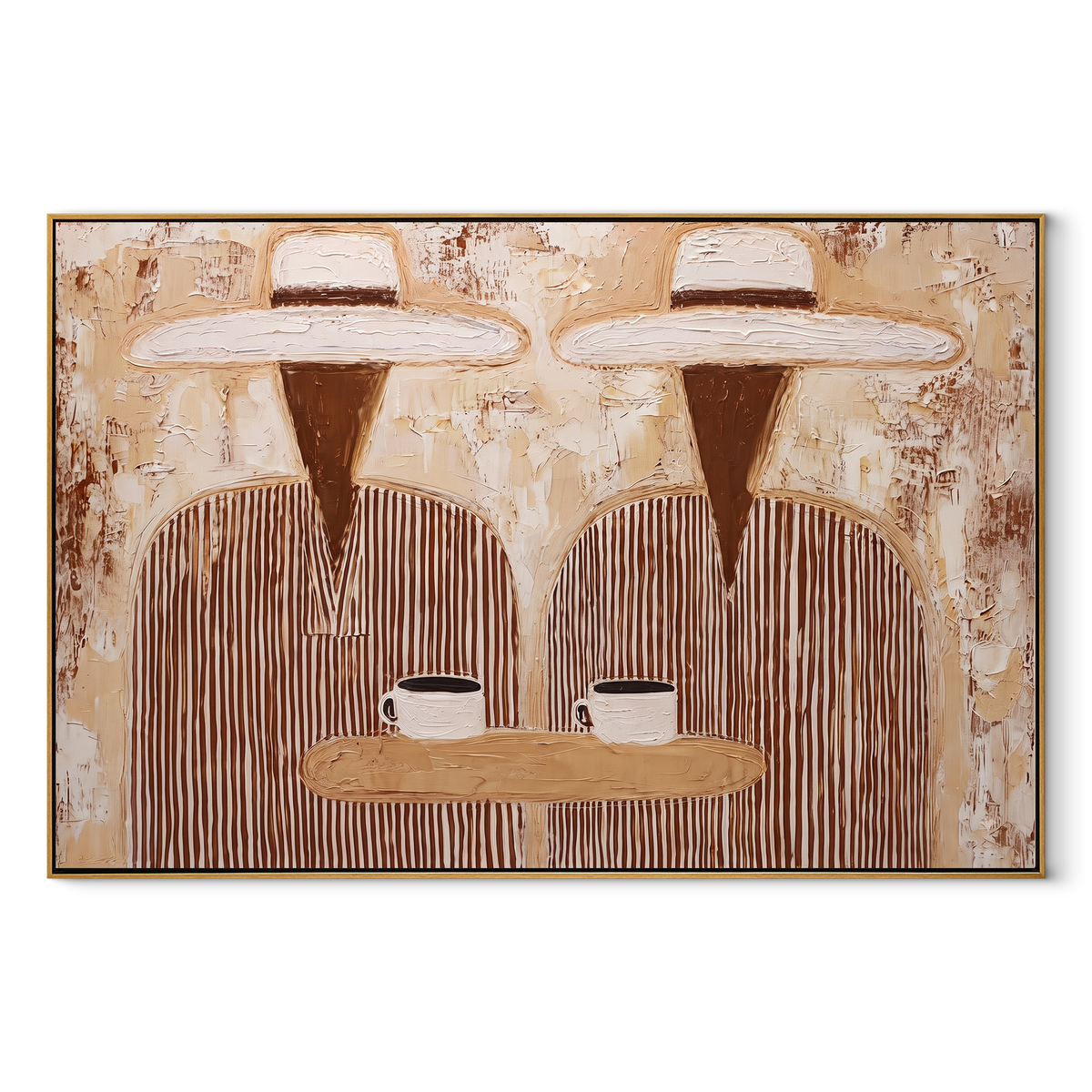 Two Cups Share Linen - Vintage Americana wall art image 2