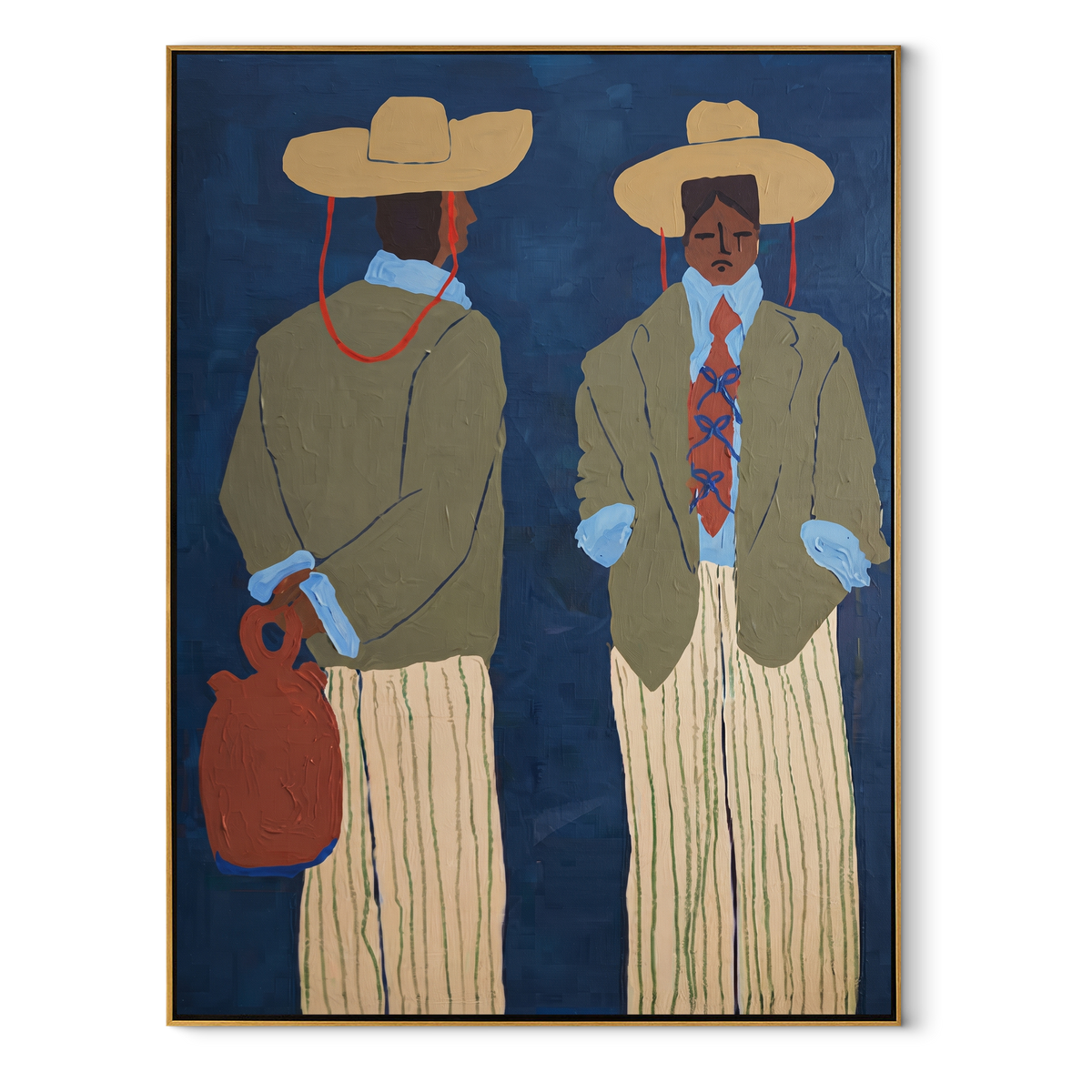 Blue Wall Holds Travelers - Vintage Americana wall art image 2