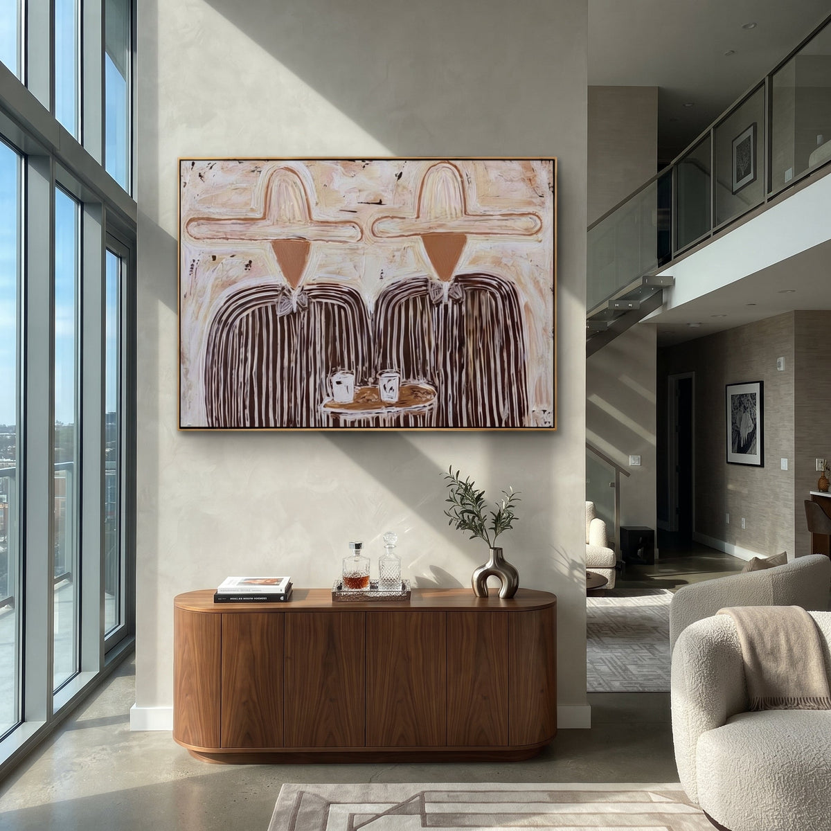 White Hats Share Breakfast - Vintage Americana wall art image 5