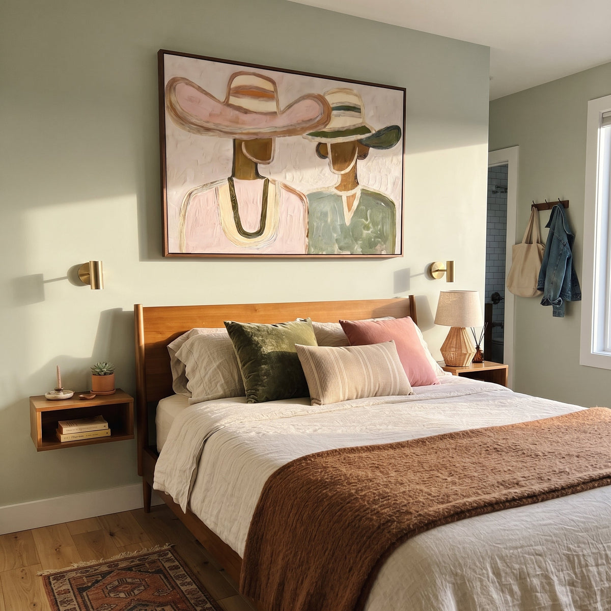 Pink Hat Meets Green - Vintage Americana wall art image 4