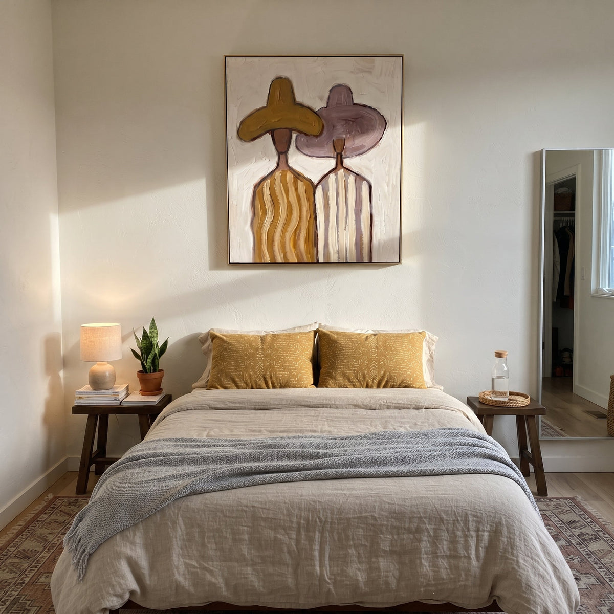 Ochre Hat Meets Mauve - Vintage Americana wall art image 6