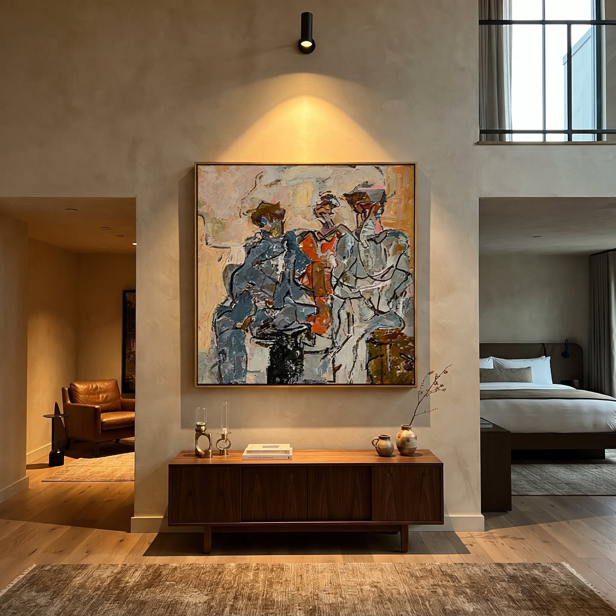 Three Musicians Gather Color - Vintage Americana wall art image 3